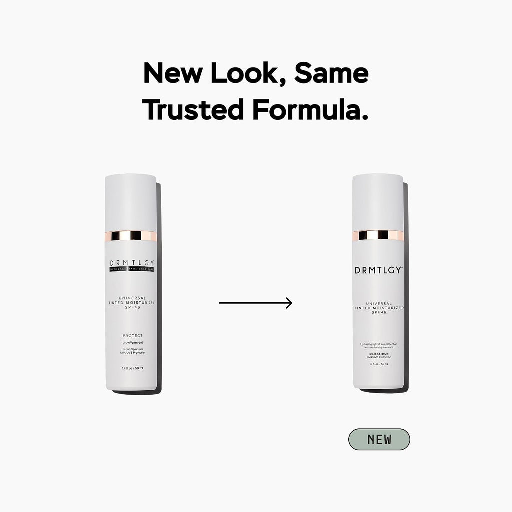 DRMTLGY Universal Tinted Moisturizer SPF 46, Dewy Tinted Sunscreen
